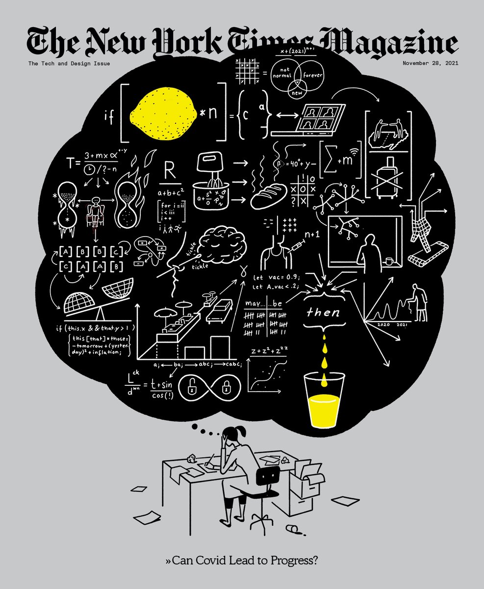 Gail Bichler (@gailbichler) on Twitter photo The cover of The @NYTMag Tech and Design Issue. “Can Covid Lead to Progress?”
Illustration by <a href="/abstractsunday/">Christoph Niemann</a> The cover of The @NYTMag Tech and Design Issue. “Can Covid Lead to Progress?”
Illustration by <a href="/abstractsunday/">Christoph Niemann</a>