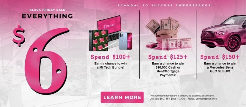 10aaaay_'s tweet photo. Don’t miss out on this @MielleOrganics sale ! My favorite is the Rice Water Collection 💗 #MIScandaltoSuccess #Sweepstakes https://t.co/zZkUFh1mhW