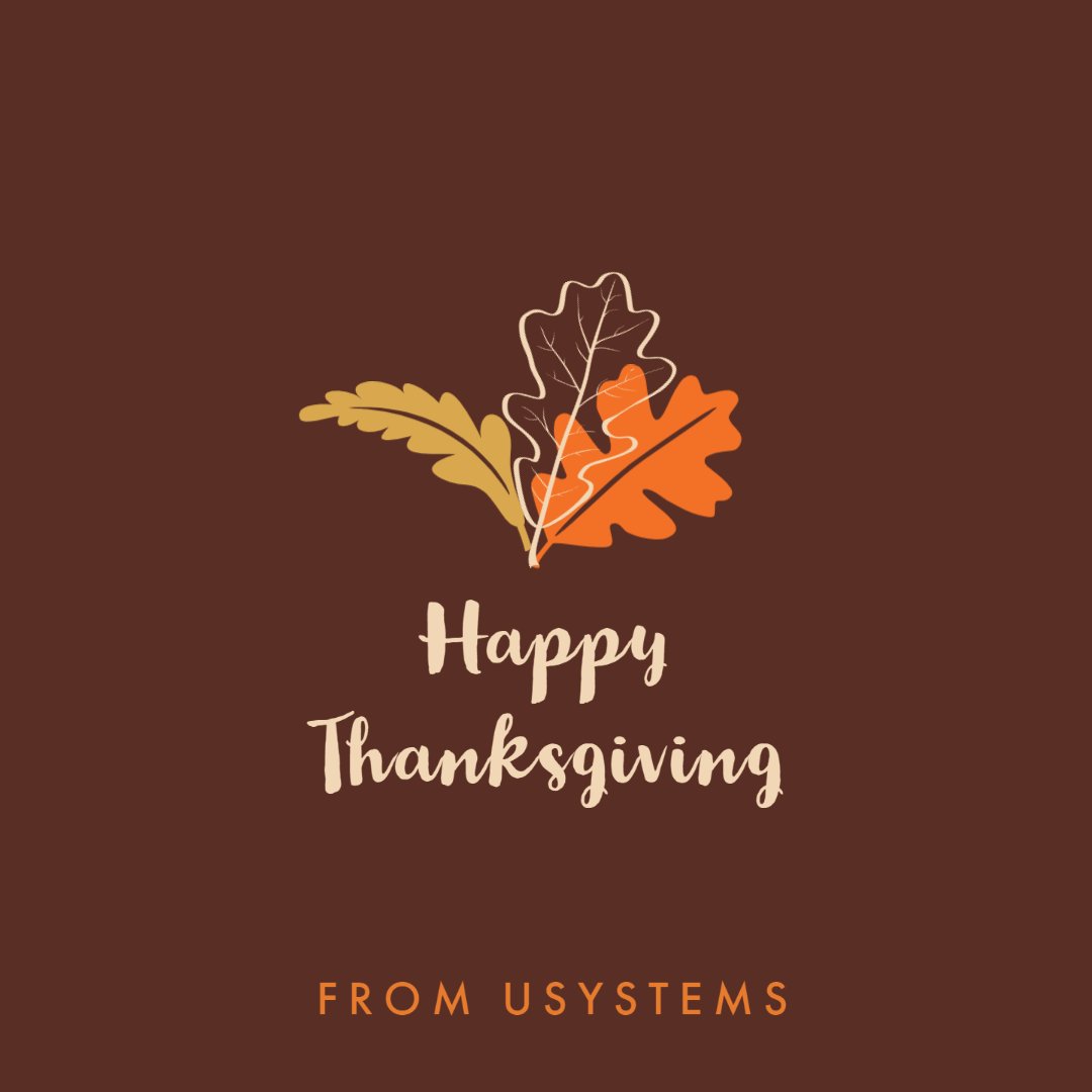 USystems_Ltd's tweet photo. This is the time of year when we look back on all that we are thankful for, and we are really fortunate to have amazing customers, partners and team to be a part of our journey to success.

Happy Thanksgiving wishes to you and your loved ones, too!

#thankful '#thanksgiving https://t.co/ysd9fTWrb4
