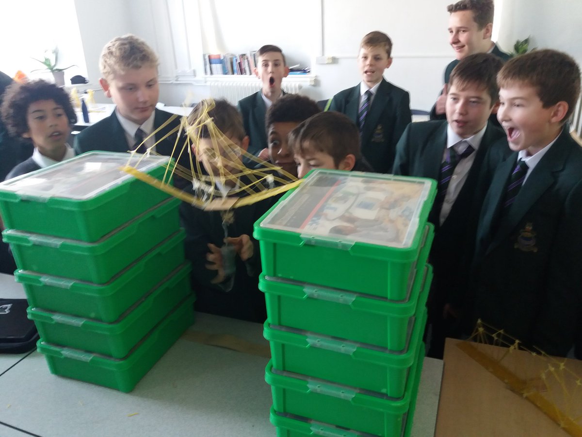 AsquithSue's tweet photo. 7N excitement of spaghetti bridge challenge #dhsbccw https://t.co/ZoA6v2XCrP