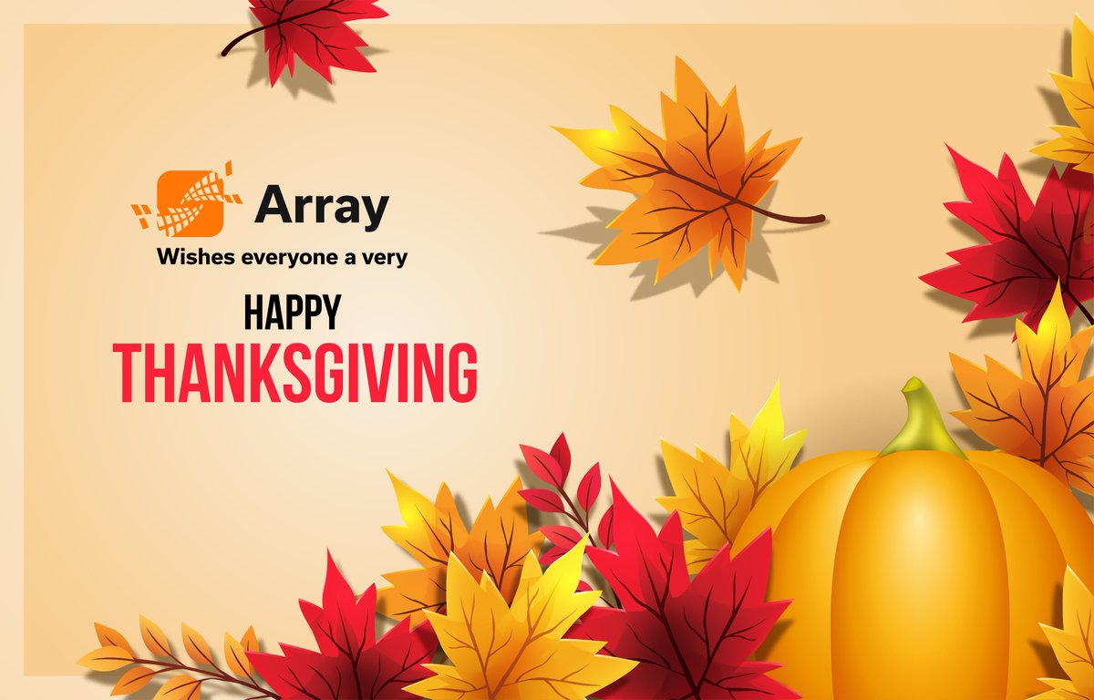 arraynetworks's tweet photo. #ArrayNetworks wishes all its customers, partners and employees a very Happy #ThanksgivingDay
We are grateful to all our customers, partners and employees for being part of our journey and continued trust in us.
May you all have a joyous holiday with your family and friends! https://t.co/EydEClQVm6