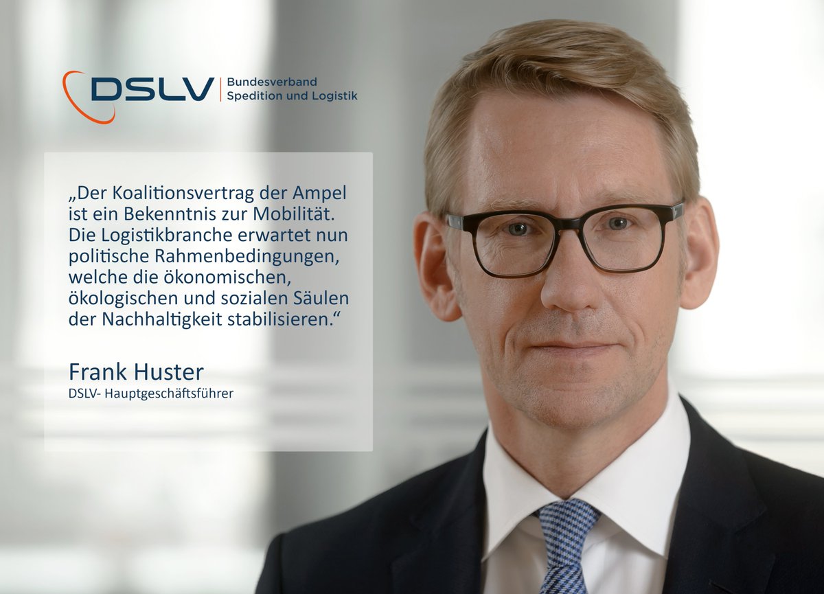 DSLV-HGF <a href="/frank_huster/">Frank Huster</a>: der #Koalitionsvertrag ist ein Bekenntnis zur #Mobilität. Entscheidend wird: Infrastruktur ausbauen, Digitalisierung vorantreiben und Nachhaltigkeit fördern.

Die erste Einschätzung des DSLV: dslv.org/dslv/web.nsf/g…

#DSLVZeroEmissionsLogistics