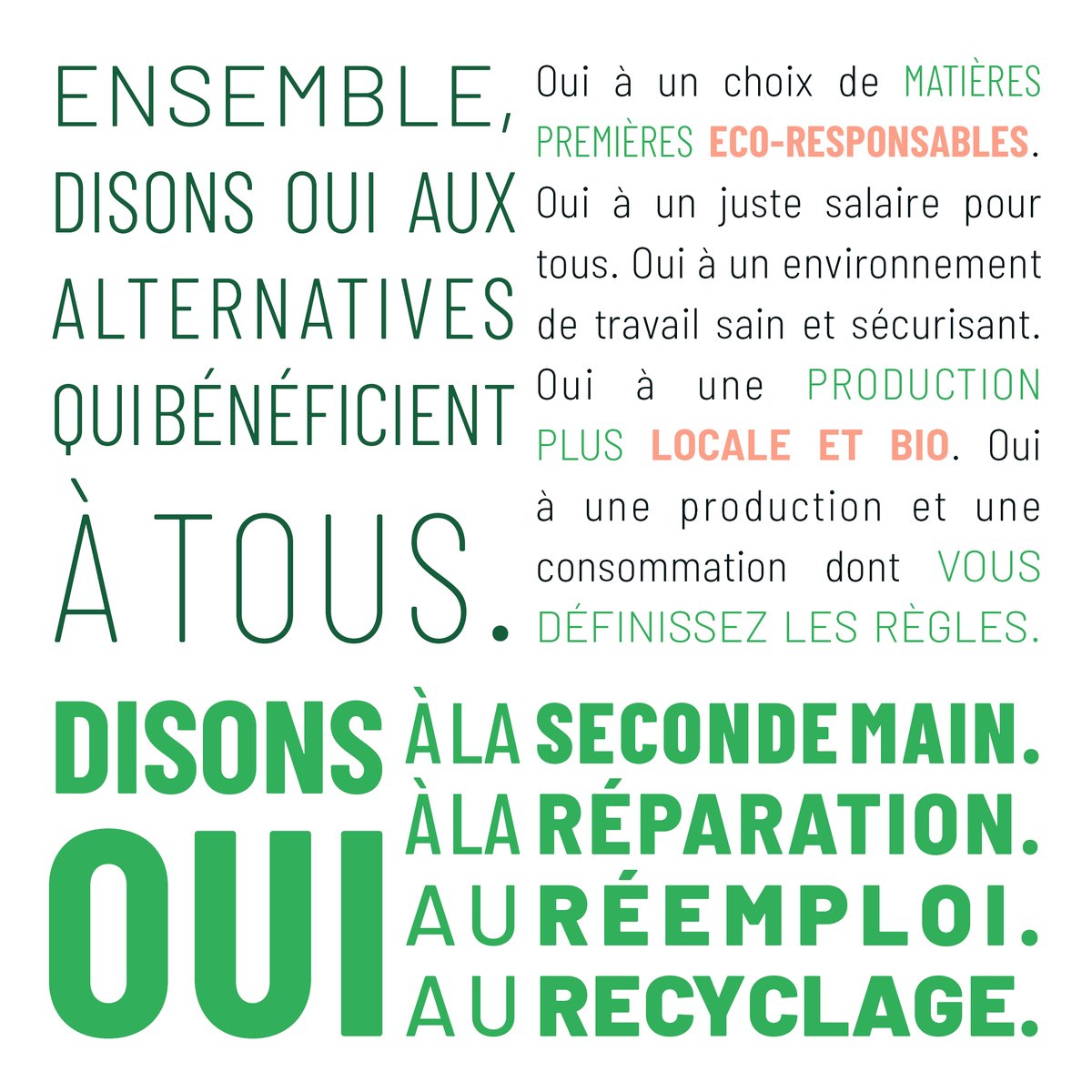 👊 Jour-J ! Il est l’heure de rendre le Black Friday plus #GREEN. Nous, réseau ENVIE, membre fondateur du mouvement <a href="/legreenfriday/">Le Green Friday</a>, disons OUI aux alternatives qui bénéficient à tous 💚🌱

➡️ greenfriday.fr

#GreenFriday #ENVIE #26Novembre #ConsommerAutrement #BuyClean