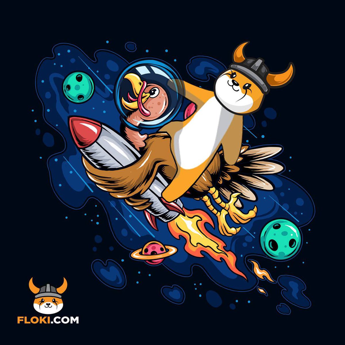 Bambo802's tweet photo. @kucoincom Happy Thanksgiving 🍁🍽🦃 #FLOKI https://t.co/77gZktMCMX