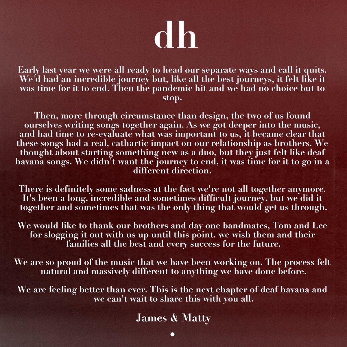 Deaf Havana tweet media