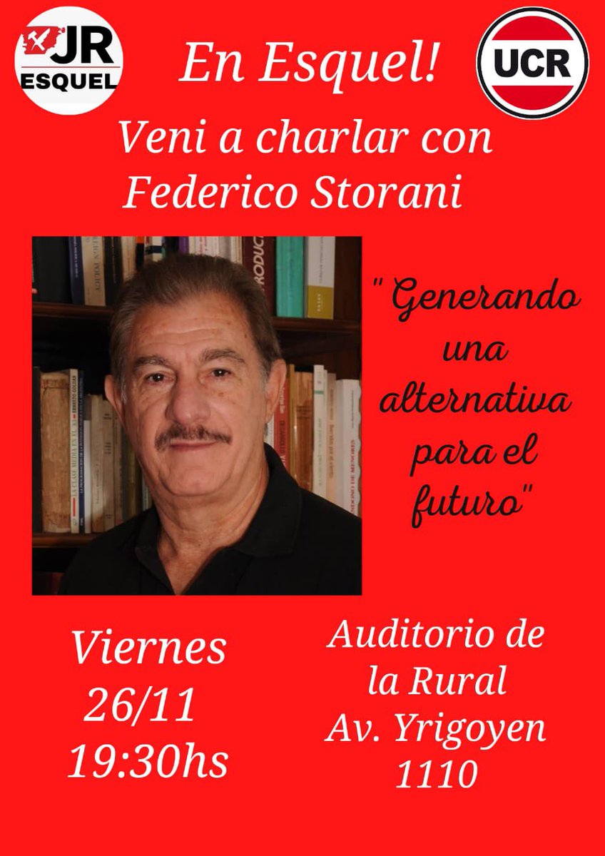 Mañana en el auditorio de la Sociedad Rural Esquel a las 19:30hs, ¡vení a charlar con Freddy Storani! Los esperamos🤩🇵🇱
•Charla abierta al público