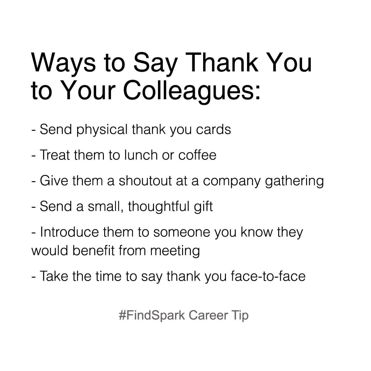 🦃 Happy Thanksgiving from #FindSpark! Have you thought of how you'll give thanks to those who've helped you along the way in your career? Here's some of our favorites!  

Enjoy your time off!