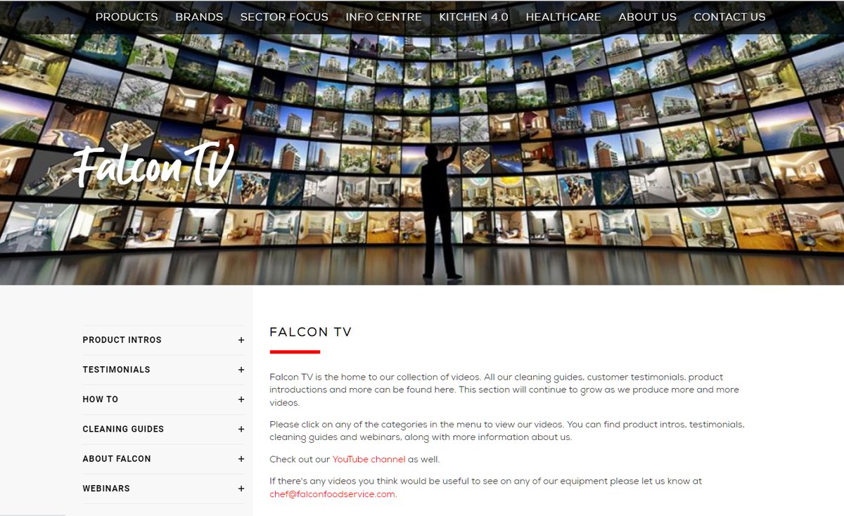 Have you visited Falcon TV recently? There are almost 100 videos to view, from cleaning guides &amp; product operating advice to case studies &amp; product intros to name a few. 

More videos are added every week. Let us know if there's anything you want to see.

bit.ly/3DRqcoo