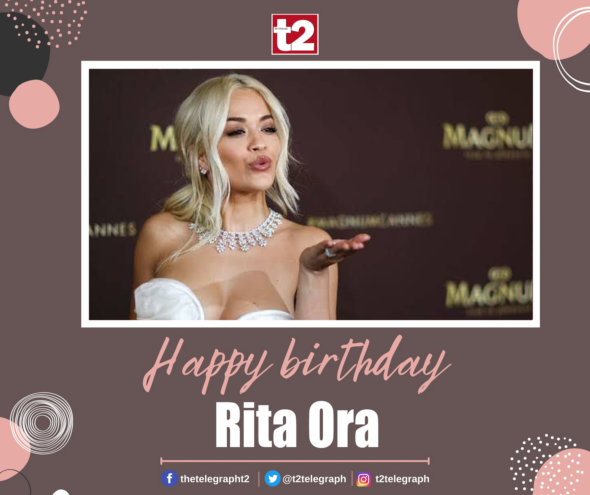 Happy birthday to the singer with high-octane vibes. Let\s raise a toast for Rita Ora 