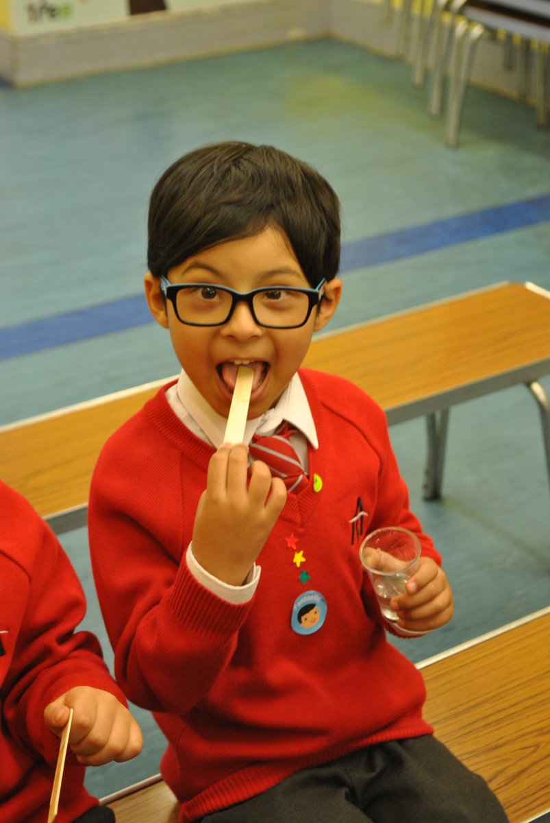 AbercornSchool's tweet photo. In Science learning last week, Year 1 enjoyed a special taste workshop with Chef Ali! We learnt about the different areas of the tongue; tasting sugar, salt and lemon water, which some liked more than others!  

Well done Year 1 and thanks Chef Ali!

@HolroydHowe @Abercorn_HH https://t.co/SlDN03B59a