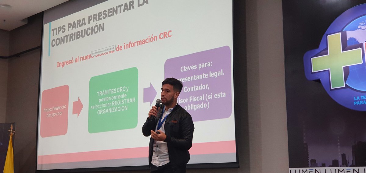 CRCCol's tweet photo. Dentro del marco de +ISP Cristian Ramírez presenta el proceso para llevar a cabo la contribución. #NAISP https://t.co/SxKaZ2JyN3
