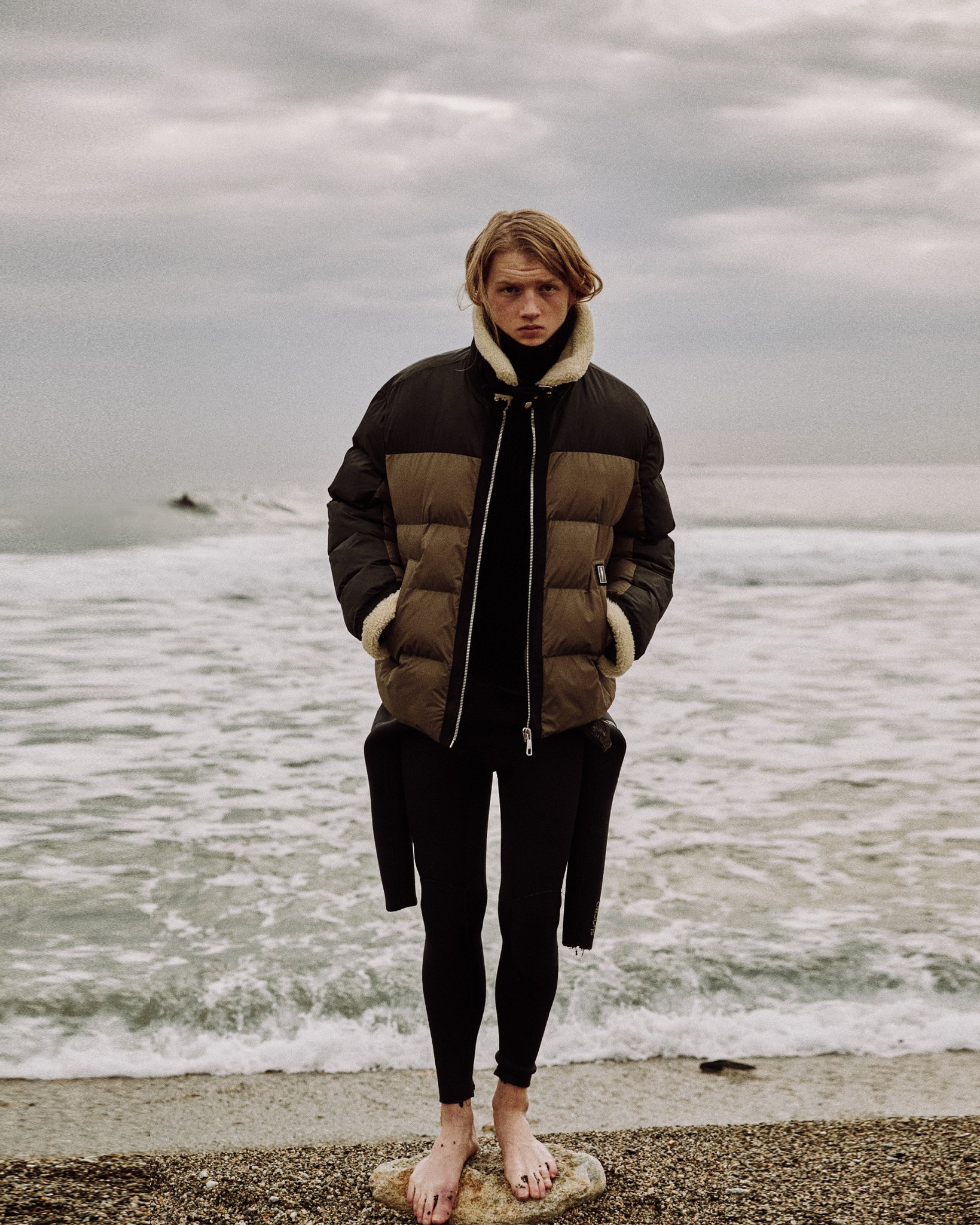 Neil barrett cheap shearling coat
