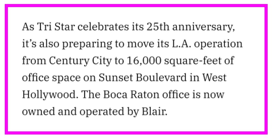 SwatTeamForBjs's tweet photo. Lou usually states that TriStar has been in business for around 30 years.

Which might be accurate for the original TriStar but not the one Lou is currently managing.

#FreeBritney #InvestigateLouTaylor #EndConservatorshipAbuse #BritneySWATTeam https://t.co/oUthBlrgv4