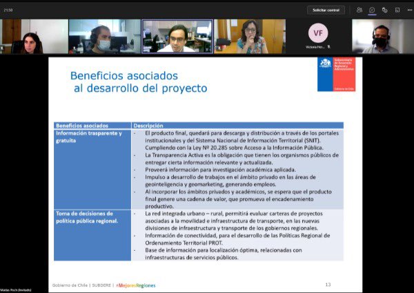 IDE_Chile's tweet photo. Gran reunión del Grupo de Trabajo de Transportes de @IDE_Chile 🚘🚌⛵🛩 

Colaboramos para disponer al país una red actualizada de interconexión, que permita el cálculo de tiempos de desplazamientos.

¡Ya tenemos nuestro plan de trabajo 2022! 💪🏻 https://t.co/rLotvifyBK