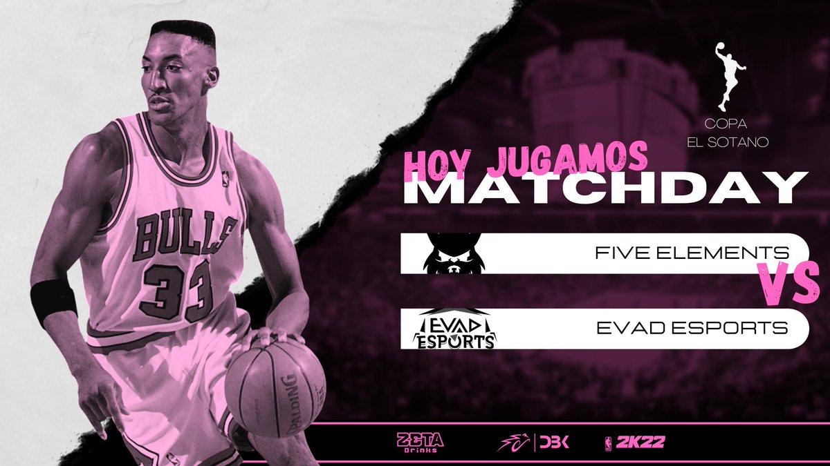 🏀 #MATCHDAY
Hoy nos veréis partirlo en la cancha jugando los octavos de final de la #COPAELSOTANO de <a href="/LigaESP2K/">Damex 2k League</a> 🥳

🆚 <a href="/EvadFormacion/">EVAD Escuela Superior Videojuegos</a> esports
🕚 23:00
📺 Twitch.tv/chachogandia

Todos a animar a nuestros elementos! #FeelTheFive 👊🏻