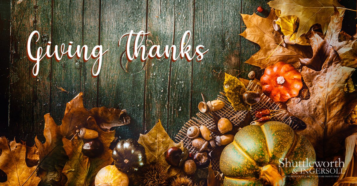 During this season of gratitude, we give thanks for our community, clients, family &amp; friends.
