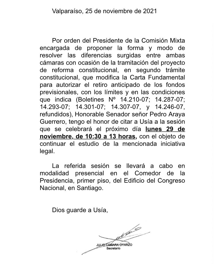 marcos_ilabaca's tweet photo. ❗️LLEGÓ LA CITACIÓN 

Estoy dispuesto a quedarme el día lunes hasta que sea necesario, porque se que el #cuartoretiro es una NECESIDAD URGENTE ! 

#cuartoretiro10xciento #valdiviacl #losrioscambió #LosRios #provinciadelranco  @bancadaPSchile https://t.co/PA2cerJd2L