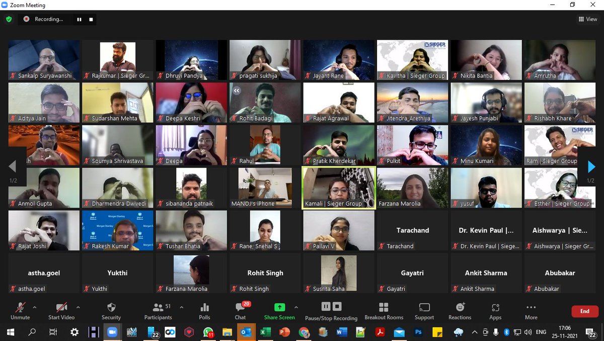 siegerindia's tweet photo. With Morgan Stanley, Virtual Team Building Event
#TeamBuilding2021 #teambuilding #virtualteambuilding https://t.co/nJ6htCyPaA