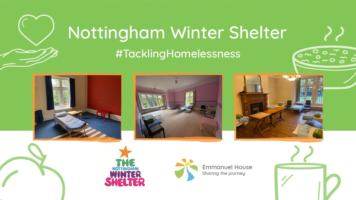 This year's Winter Appeal will contribute towards the running of our #WinterShelter, which ensures less people sleep rough from Nov - March.

🌟 £50 provides 3 meals a day for 22 guests. 
🌟 It costs £1000 to run the shelter for 24 hours.

Find out more: emmanuelhouse.org.uk/emmanuel-house…