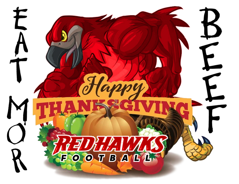 RedHawksFtbl's tweet photo. In support of the winged bird that is a November delicacy ... HAVE A MEATLOAF! #Thanksgiving2021 https://t.co/wG0PmItivC