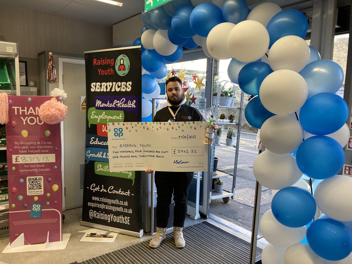 Another donation has been paid out to <a href="/RaisingYouthSE/">Raising Youth</a> today!! What a fantastic cause! Helping individuals under age 25 with extra support on mental health, employment &amp; lots more! This is all thanks to our lovely COOP members who shop at #hoocoop &amp; #Graincoop