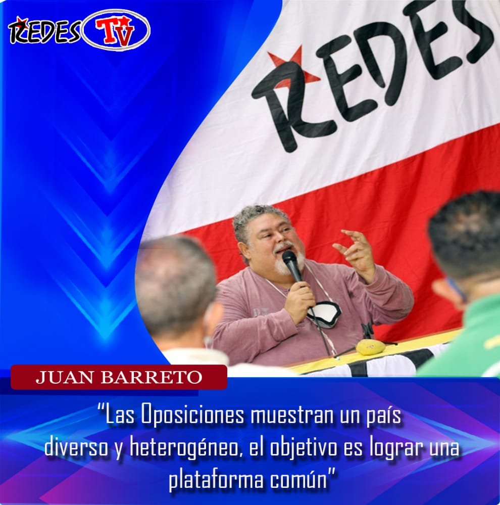 Redestv_oficial's tweet photo. El dirigente político del movimiento REDES, presentó balance postelectoral

“Las oposiciones muestran un país diverso y heterogéneo que debe procesar diferencias para lograr una plataforma común en base al respeto y el reconocimiento mutuo”, sentenció Barreto. https://t.co/kq0R1Pth6d