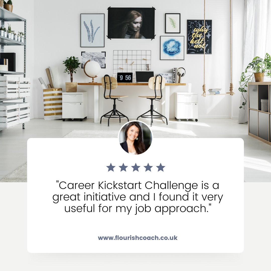 Flourish_Coach's tweet photo. Our latest KickStart Challenge is coming up soon! (06/12/21). Many have already benefitted from the free event, with it providing aid in their job search, strategies to best identify and land fitting roles, and CV &amp; cover letter tips.

Register today: https://t.co/xlO76OamWG https://t.co/qhOeNszKh1
