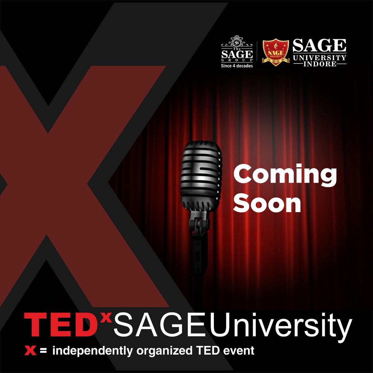 TedxSAGE's tweet photo. Are You Ready for the change?
Stay tuned with us. SAGE University Indore is bringing you the most phenomenal and mind-blowing event ever!
Visit https://t.co/Pf5Av3gtAL for more information.

Organizers - 
Team Sage Student Ambassadors 

#TEDxSageUniversity #sagestudentambassadors https://t.co/6HIOb2ZPZN