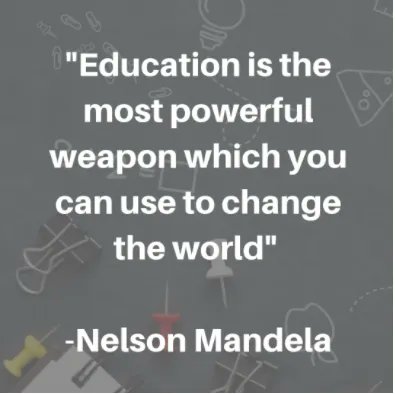 “Education is the most powerful weapon which you can use to change the world”-Nelson Mandela
#quote #quoteoftheday #education #school #videolessons #exams #midterms #midtermseason #education #study #school #studytool #class #motivation #minuteschool #student #fall