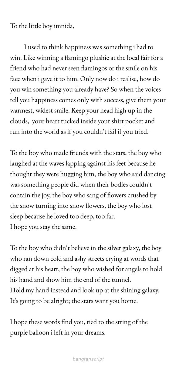 bangtanscript's tweet photo. To the little boy imnida –
#WordsBybangtan #WBBNov https://t.co/GTOLxUe4Fg