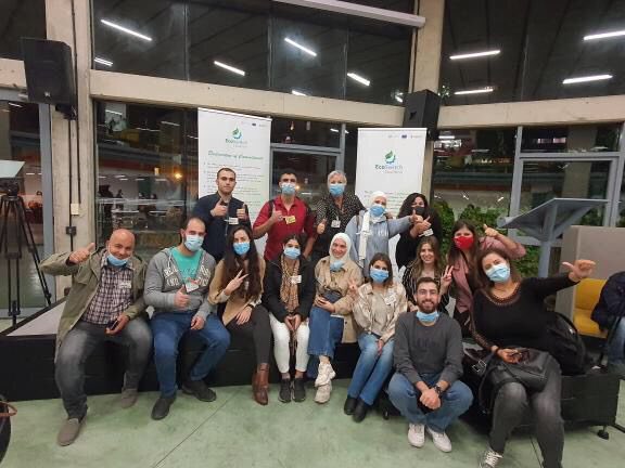 sharonaoun's tweet photo. Networking starts here!! 13 SPROUTers from @INJAZLebanon and @FNFLebanon attending the 1st #ecoswitchcoalition festival #Greenentrepreneurship #sprout #growinggreenentrepreneurs https://t.co/jwukg5T4Ch