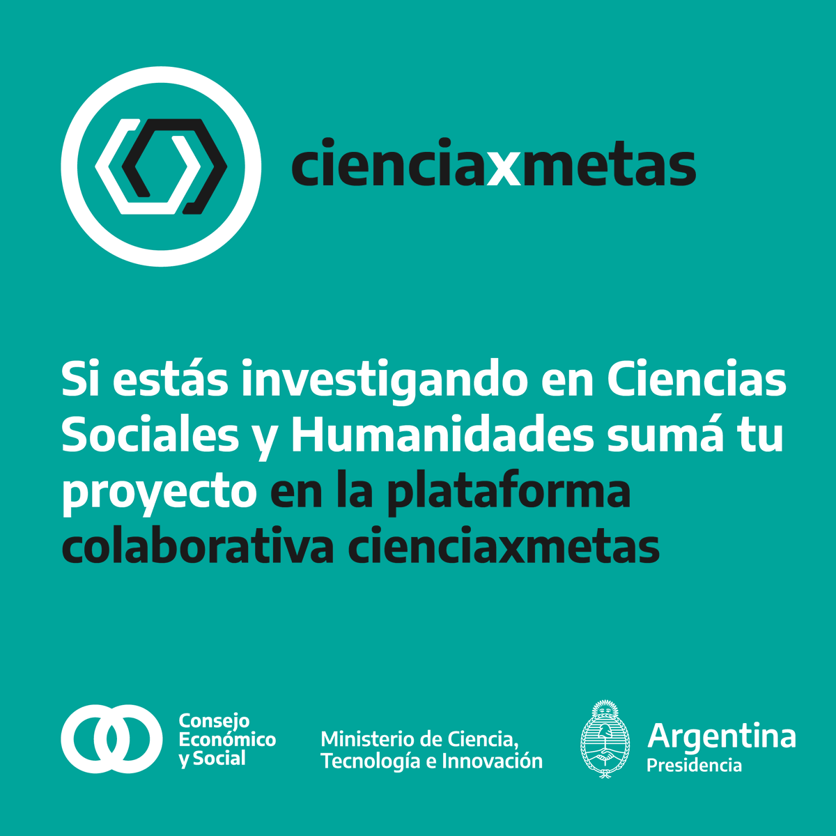 innovacionar's tweet photo. Compartí tu trabajo con otros/as colegas en la plataforma colaborativa #CienciaXMetas.
Ingresá a: https://t.co/aDkq27QkkZ https://t.co/ukgM0XMBu0