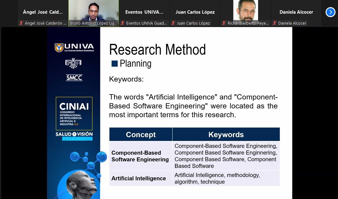 lis_uv's tweet photo. El #EstudianteLIS Bruno Antonio Lopez está realizando su ponencia "Artificial Intelligence and Component-Based Software Engineering: A Systematic Mapping Study" en el CINIAI. https://t.co/4RJGQ2t3oc