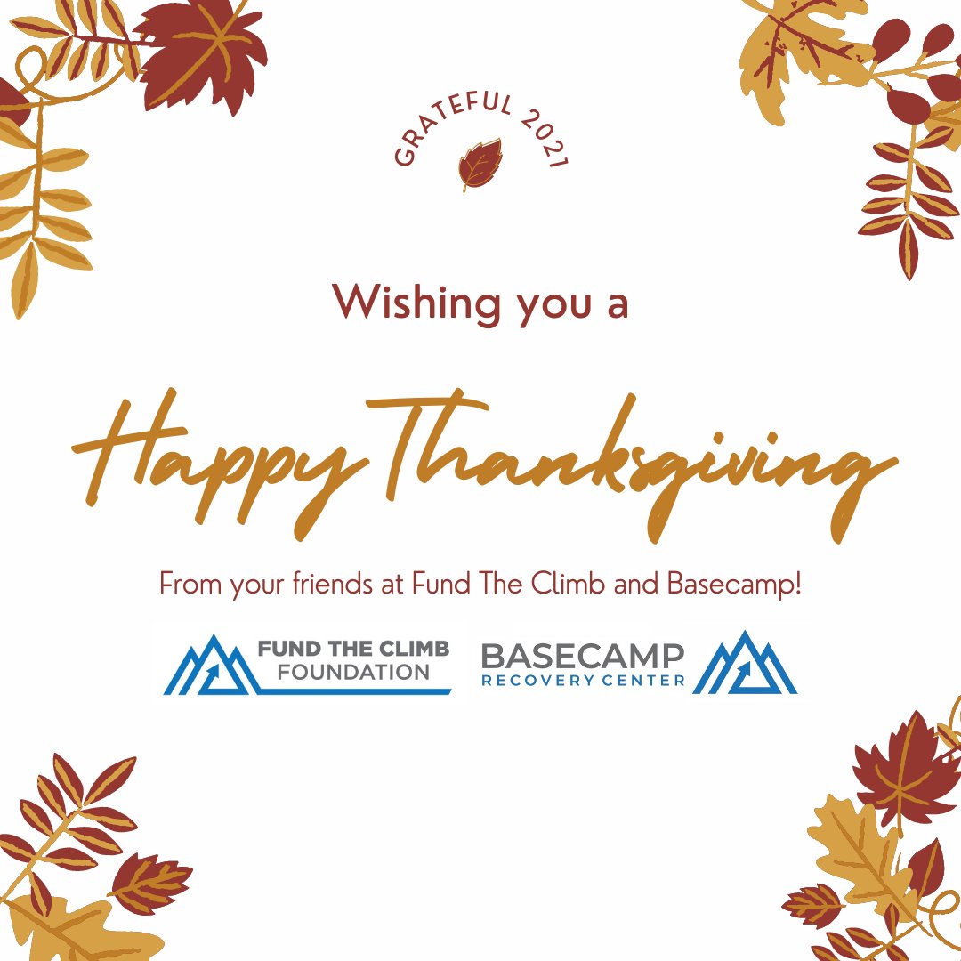FundtheClimb's tweet photo. Happy Thanksgiving! Enjoy the holiday, eat well, and get some rest🦃 We know the holidays can be a tough time, we encourage you to find something you are grateful for today. Check out https://t.co/sCrpt4et8v to help our patients on their climb through recovery this holiday season https://t.co/6rNpi4dTKd