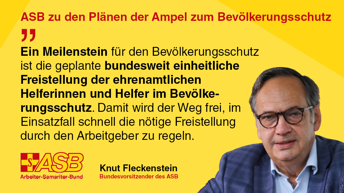 asb_de's tweet photo. Ein Meilenstein für den Bevölkerungsschutz: Die Ampel hat im #Koalitionsvertrag die Einführung einer bundesweit einheitlichen Freistellung für ehrenamtliche Helfer*innen festgeschrieben - eine langjährige Forderung des ASB wird erfüllt!

Mehr in der PM: https://t.co/eWqpbtznzG https://t.co/4vGfxSQ08h
