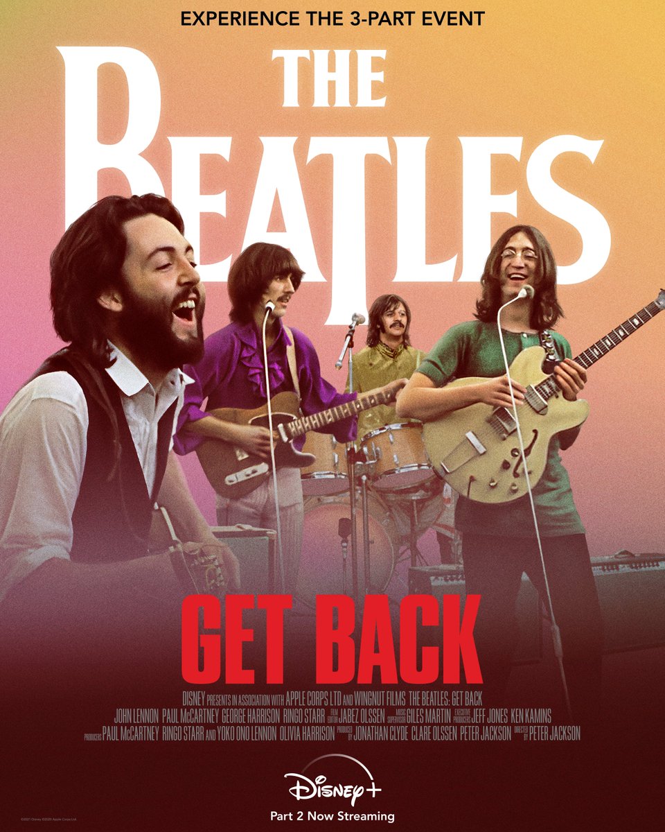 Experience Part Two of Peter Jackson’s #TheBeatlesGetBack, now streaming on <a href="/DisneyPlus/">Disney+</a>. Who are you watching with?