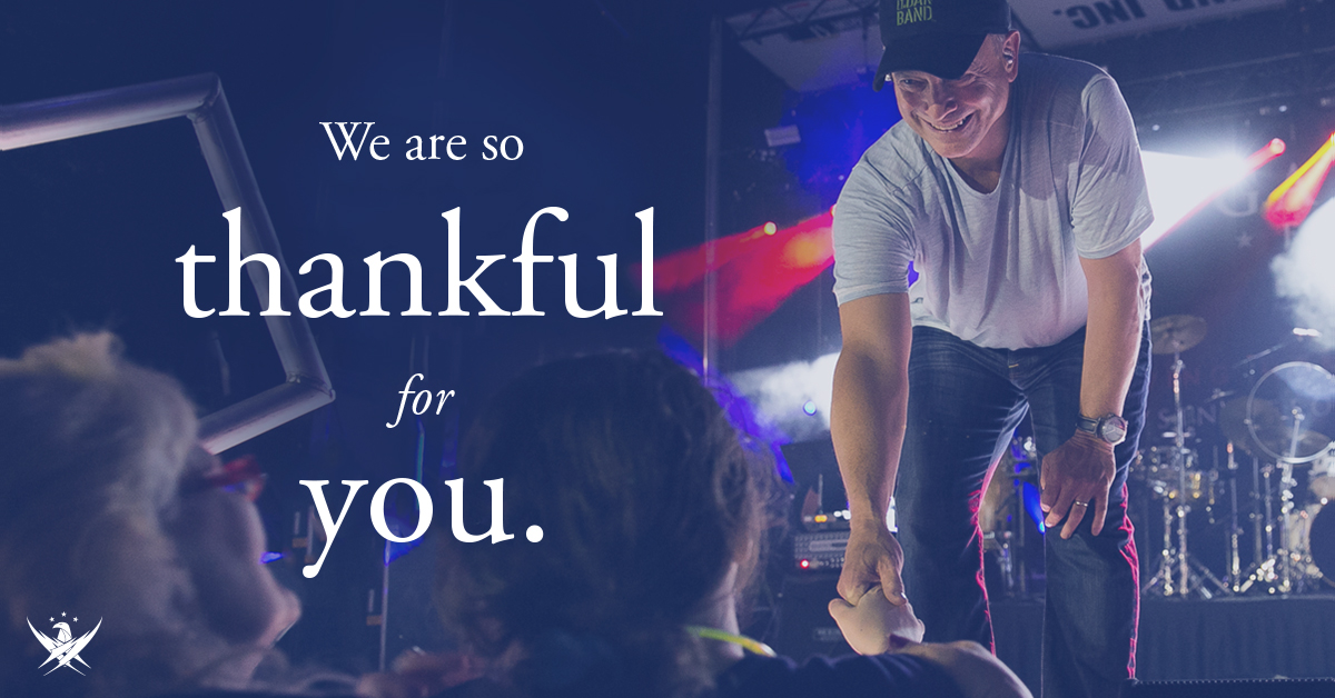 GarySiniseFound's tweet photo. This Thanksgiving, we are thankful for you – our donors, friends &amp; supporters – for being part of our Gary Sinise Foundation��� family. Because of you, the lives of so many heroes and their families have improved. https://t.co/jO8ZRcAi3J