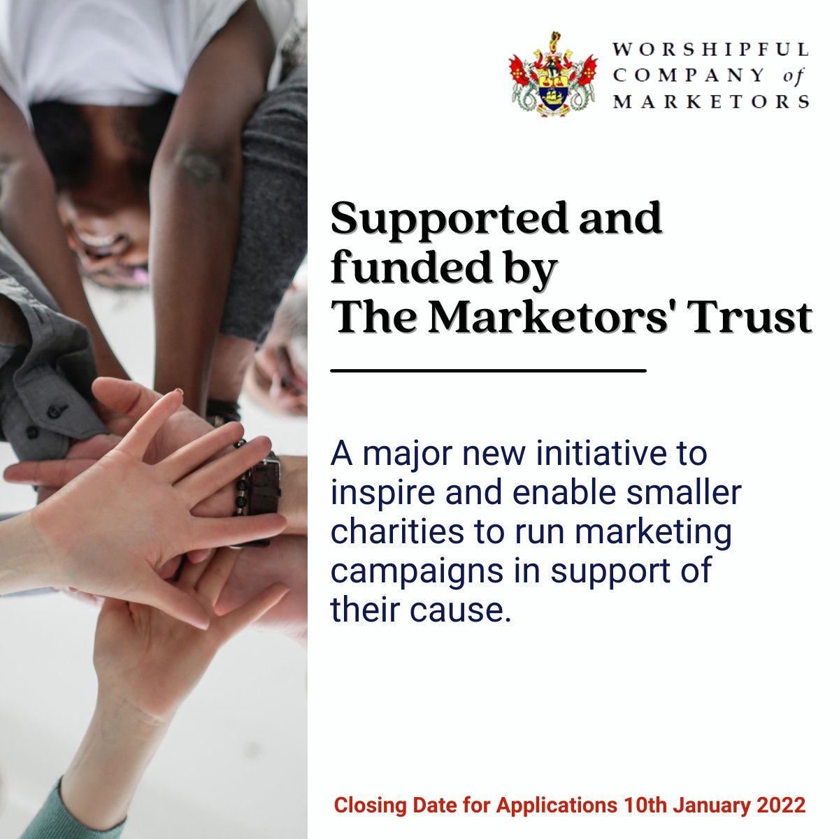 marketors's tweet photo. Do you represent a small UK charity that needs #marketingsupport? Why not submit an application for our 2021-2022 Charity Grants Programme to receive up to £10,000 to boost your charity’s fundraising campaigns.
https://t.co/HgziPLlqdG https://t.co/dFRIor2CZx