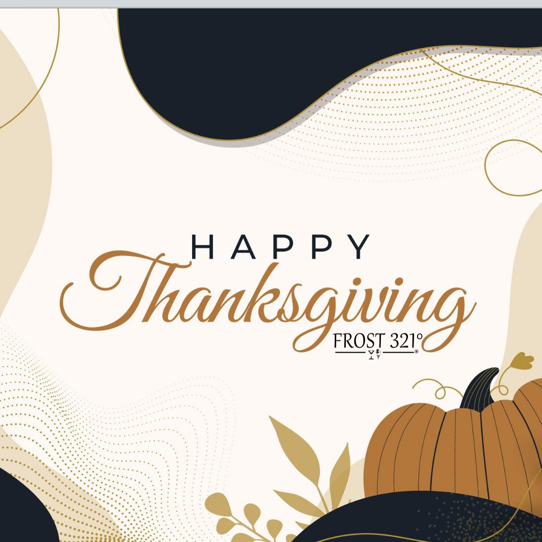 Words cannot express thankful we are for all our clients this season. 

Have a very Happy Thanksgiving from the Frost 321 team. 🍂🍨

#HappyThanksgiving  #Thanksgiving #Thankful
#Frost #NitrogenIceCream⁠ #Frost321