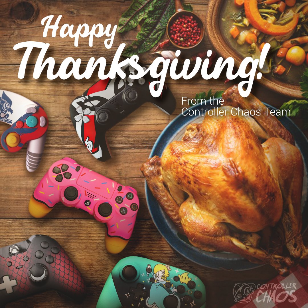 ControllerChaos's tweet photo. Have a great Thanksgiving Day! ๐ฆโ
โ
Don't forget to eat lots of good food and play some fun games with friends and family! #ControllerChaos #Thanksgiving #Thanksgiving2021 #Family #Turkey #Thankful https://t.co/QRKYtohvGo
