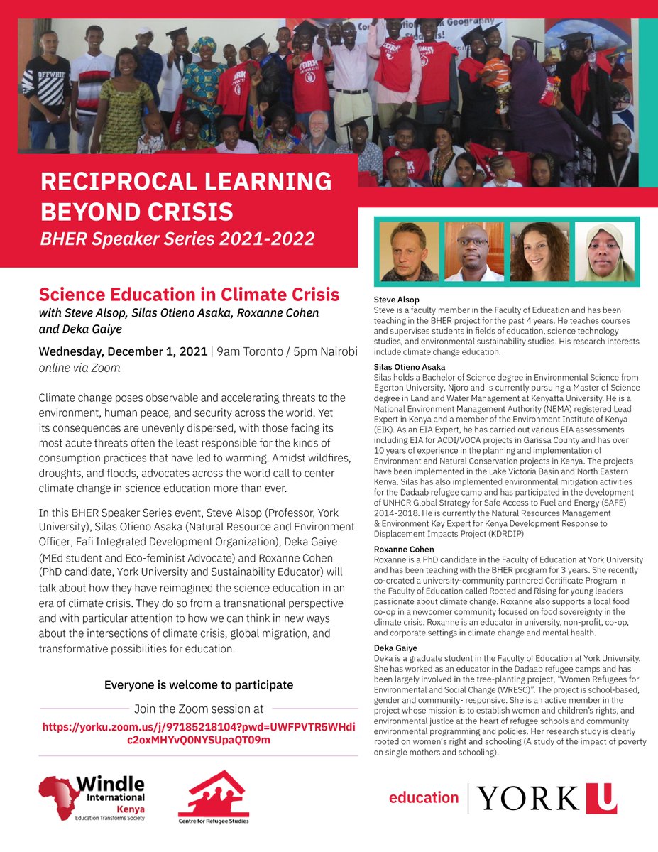 Borderless Higher Education for Refugees (BHER) tweet media