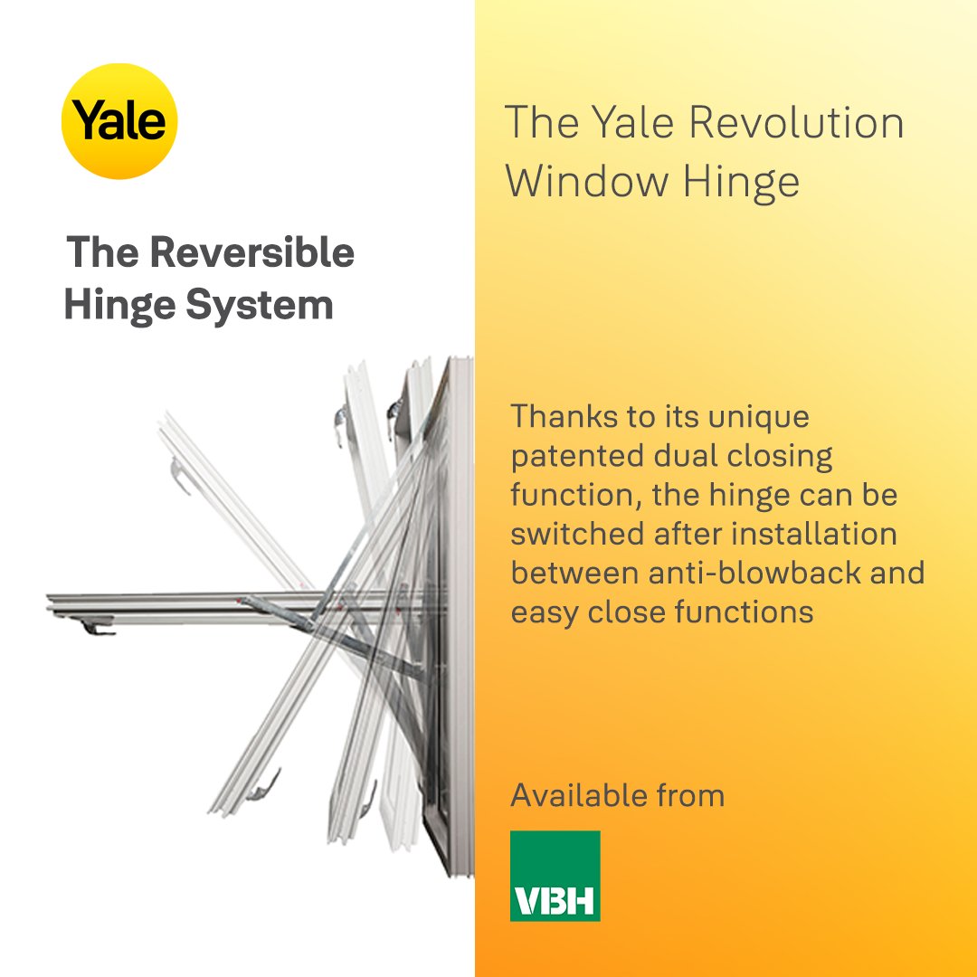 VBHGB's tweet photo. If you're looking for tip top Top Turn hardware look no further than Yale's Reversible Hinge System. Feature packed, built to last, and available from VBH stock today. #Reversible #TopTurn #TopSwing #FullyReversible https://t.co/SN4U63lAP8