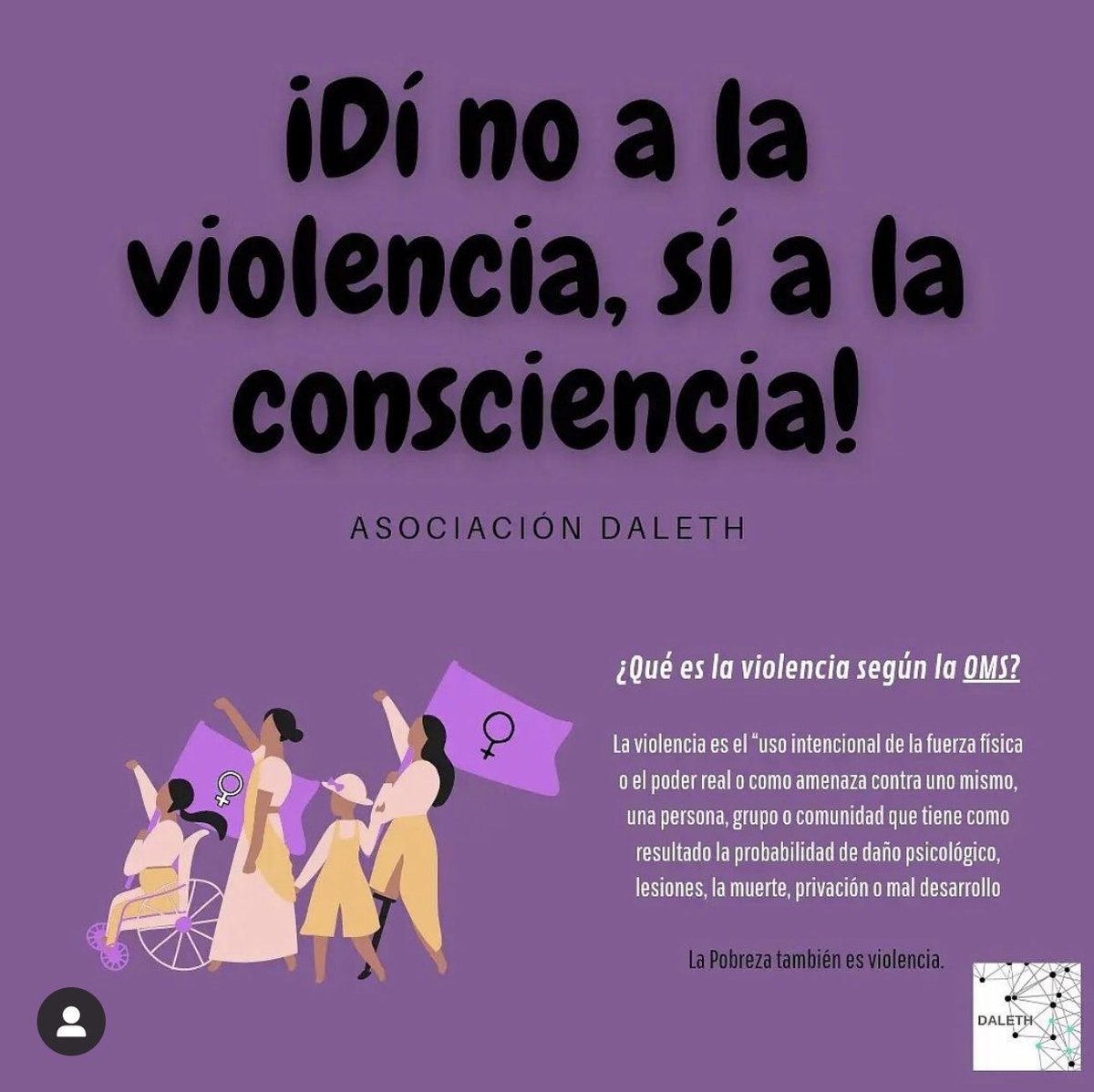 DalethCoaching's tweet photo. Día contra la #ViolenciaDeGenero género.#25N Día de sensibilización y denuncia sobre la violencia contra las mujeres en el mundo.
En conmemoración del asesinato de las Hermanas Mirabal. La convocatoria fue iniciada por el movimiento feminista latinoamericano en 1981#niunamenos💜 https://t.co/fl1sGwdMdT
