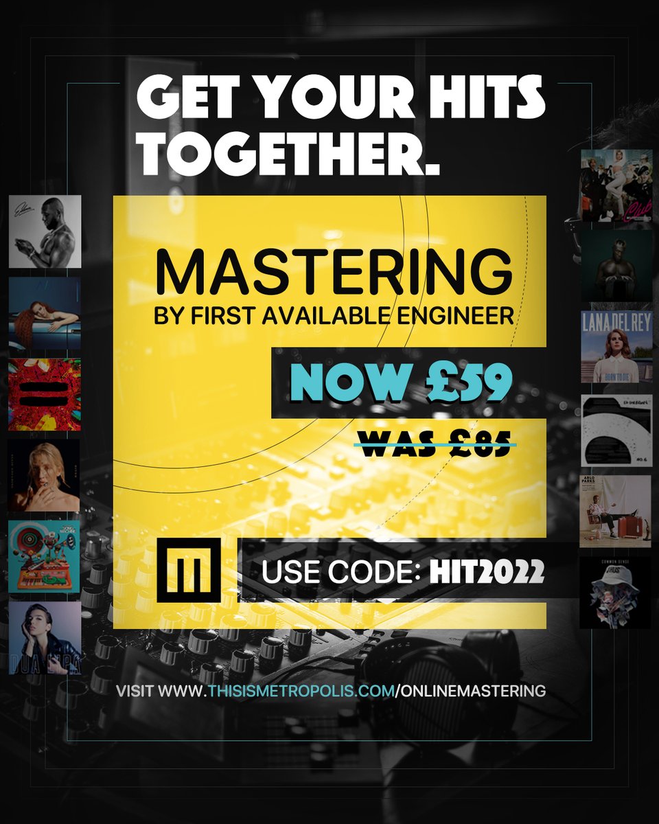 ⚫ BLACK FRIDAY DEAL ⚫️ Get your tracks mastered by people with a deep love for music who garner hit after hit; award after award. 

Book your next project now, master whenever you are ready! ➡️  
bit.ly/3laIGZx