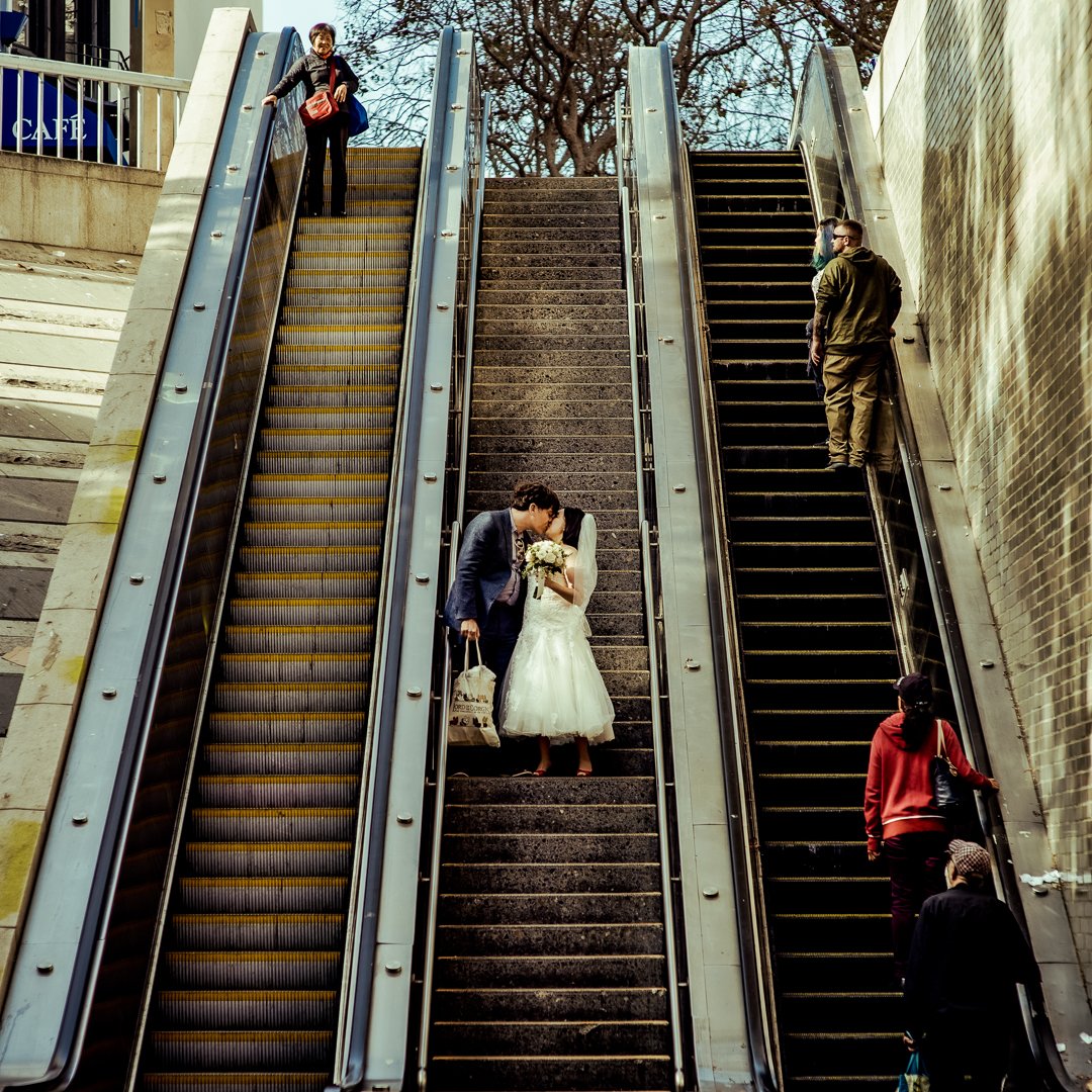 JosephKohn's tweet photo. Sometimes I take photos in the most unusual locations. How about an entrance to the Bart station? I think it makes a pretty cool wedding portrait background. https://t.co/ftHXoTvpc3