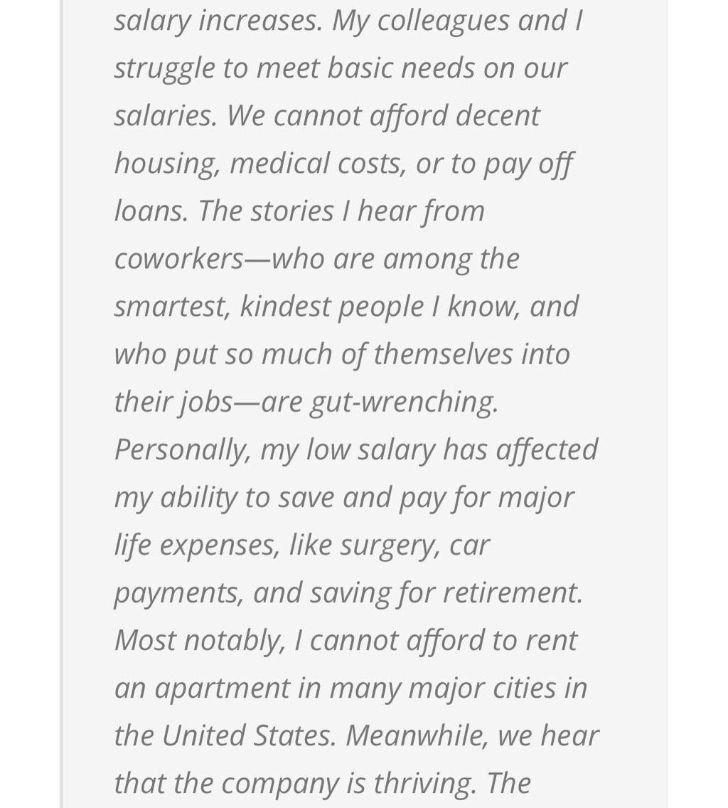 DanFrakes's tweet photo. Must-read testimonials on why you should support the @wirecutterunion strike: https://t.co/LRsNQaslRw 

A few snippets: https://t.co/0hZGmNmMAI