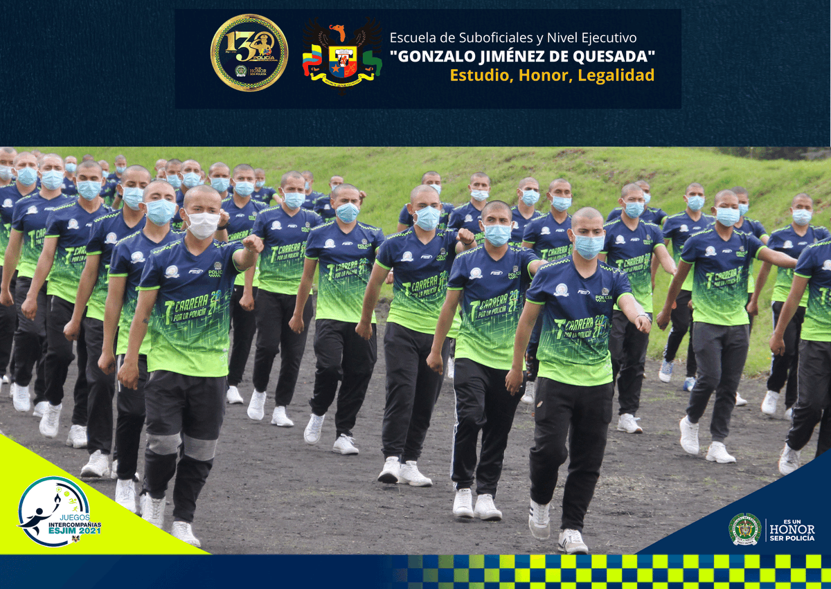 EscuelaSubof's tweet photo. #ESJIM comprometida con el bienestar de nuestro personal, dimos inicio a los #Juegos #InterCompañias, evento que cuenta con las medidas de #Bioseguridad. #EsUnHonorSerPolicía #Legalidad #Honor #Estudio ⚽️🏀🏊🏃♂️ https://t.co/zzWIEjla1Z