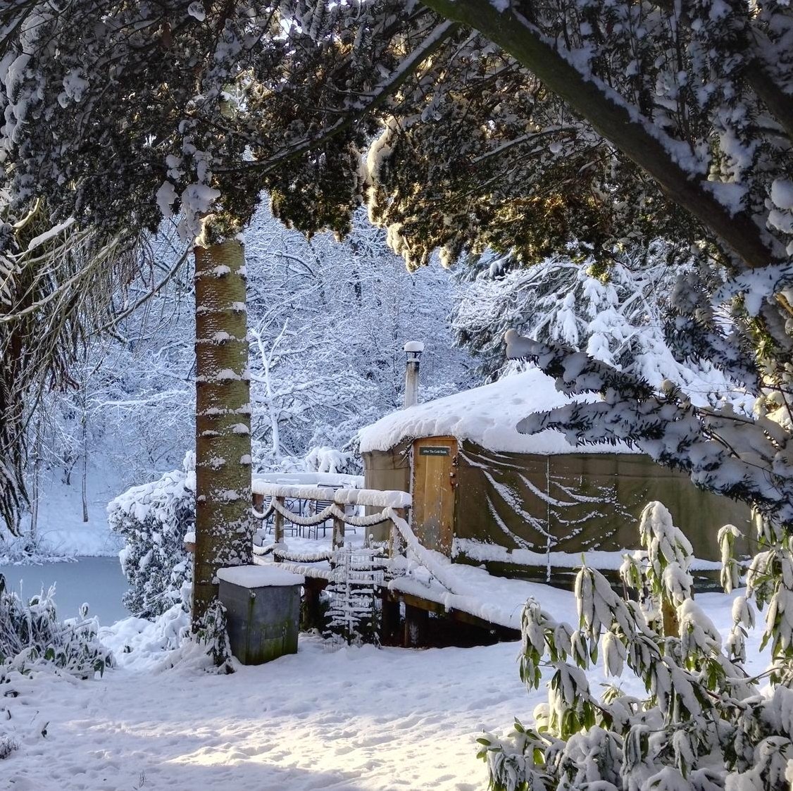 GlampinglyHQ's tweet photo. One month to go! 🎄 Wondering where to find the perfect xmas scene? We love this snap from a few years ago of a snow-clad yurt in rural #Shropshire. Don't worry, there are blankets and throws aplenty and a cosy log-burning stove. 🔥

🔗 https://t.co/NKtkkYSYqO https://t.co/i3eVTBdv0K