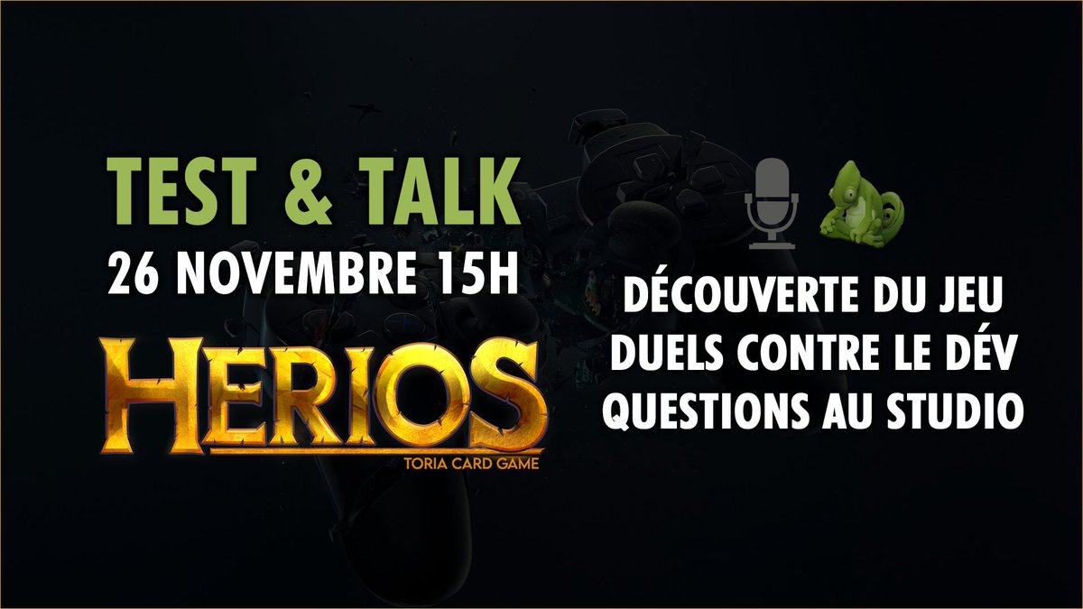 Edarius (@edarius_) on Twitter photo Demain, on parle jeu vidéo avec les développeurs de <a href="/RatelStudio/">Ratel Studio</a> ! Ce sera l'occasion de tester #Herios ; leur jeu de carte très artistique. Ce sera aussi l'occasion d'affronter un dév et de poser nos questions à des développeurs indés !
RDV à 15h : twitch.tv/edarius_ 😉 Demain, on parle jeu vidéo avec les développeurs de <a href="/RatelStudio/">Ratel Studio</a> ! Ce sera l'occasion de tester #Herios ; leur jeu de carte très artistique. Ce sera aussi l'occasion d'affronter un dév et de poser nos questions à des développeurs indés !
RDV à 15h : twitch.tv/edarius_ 😉