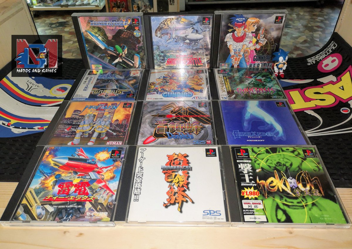 MatosandGames's tweet photo. Le matos PS1 import avec du Shmup et du Run & gun 😎
#retrogaming #ps1 #sony #import #gunbird #donpachi #dodonpachi #tigerheli #gekioh #gradius #gunnerheaven #einhander #raidendx #raycrisis #thefiremen2peteanddanny #thunderforce5 #matosandgames https://t.co/vbhSG2BoKR